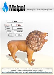 lion, obiekty 3D, reklama przestrzenna, 3D figures, dinosaurs, advertisement, fiberglass animals, displey statues, animals statues, malpol fiberglass statuary, produkcja dinozaury, dinosaur replica, figury ogrodowe, figury dekoracyjne, laminaty