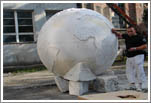 Large globe, earth 2 meters in diameter, an amusement park product